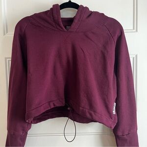 Gymshark Women’s Burgandy Cropped Hoodie | XL